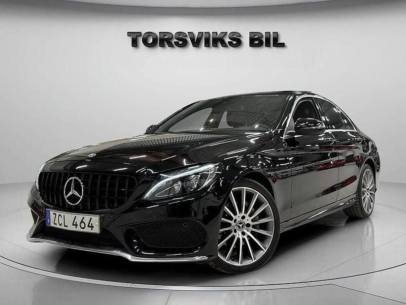 Svart Begagnad 2017 Mercedes C220 AMG line Sedan | 249 900 kr (Marknadspris) - Bild 1/4