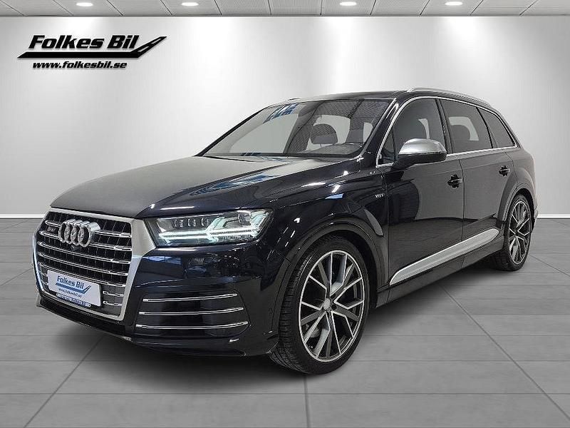 Blå (moonlight blue metallic) Begagnad 2016 Audi SQ7 SUV | 429 000 kr (Marknadspris) - Bild 1/4
