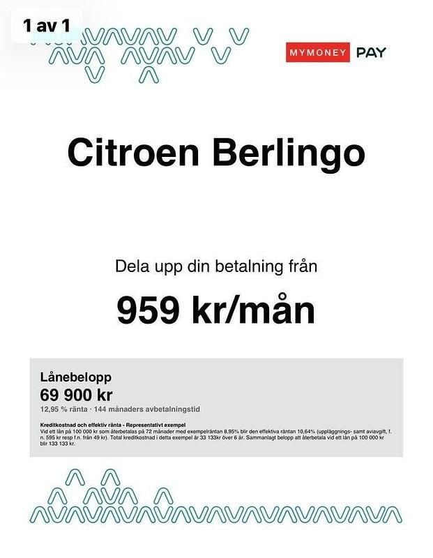 Begagnad Citroën Berlingo 99 HK (72 kW) 2018 Vit Minibuss