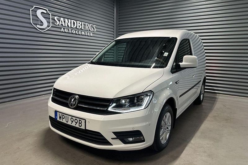 Vit Begagnad 2020 VW Caddy Minibuss | 149 500 kr (Lite dyr) - Bild 1/4
