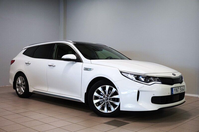 Vit Begagnad 2018 Kia Optima Hybrid 2 Sedan | 188 800 kr (Marknadspris) - Bild 1/4