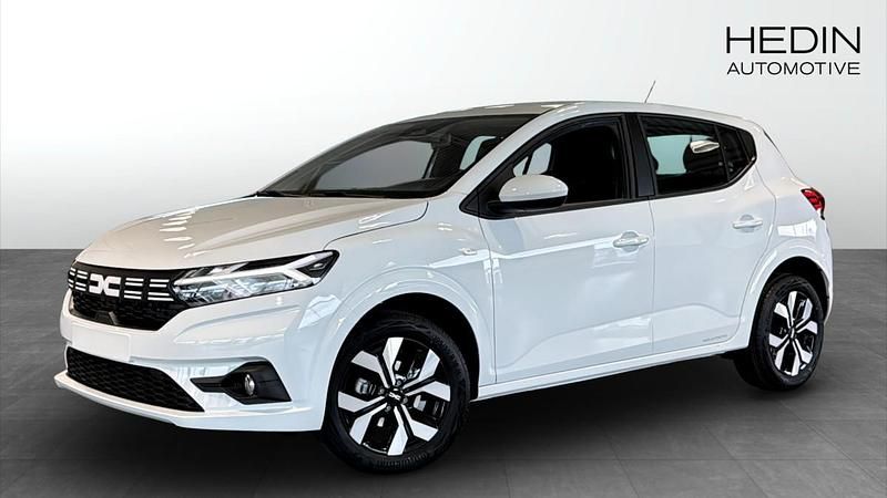 Vit (white) Ny 2025 Dacia Sandero Expression Halvkombi | 219 900 kr (Bra pris) - Bild 1/4