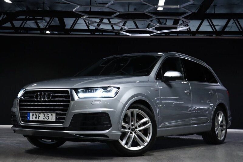 Silver Begagnad 2019 Audi Q7 S-Line SUV | 529 900 kr (Marknadspris) - Bild 1/4