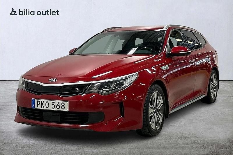 Begagnad Kia Optima Hybrid Sport 2018 Röd Sedan