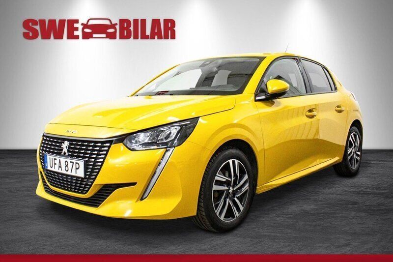 Gul Begagnad 2021 Peugeot 208 Halvkombi | 149 900 kr (Bra pris) - Bild 1/4