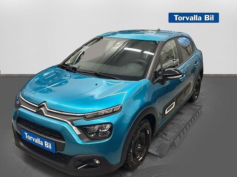 Blå Begagnad 2021 Citroën C3 Feel Halvkombi | 109 900 kr (Marknadspris) - Bild 1/4