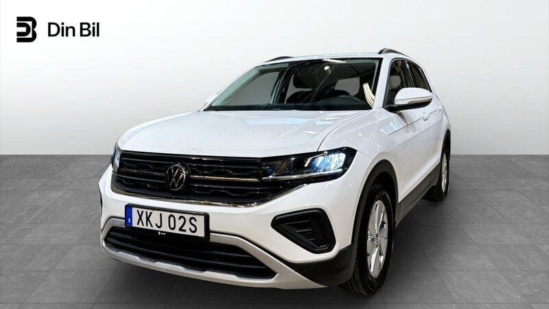 Vit (pure white) Begagnad 2023 VW T-Cross Life SUV | 214 900 kr (Marknadspris) - Bild 1/4