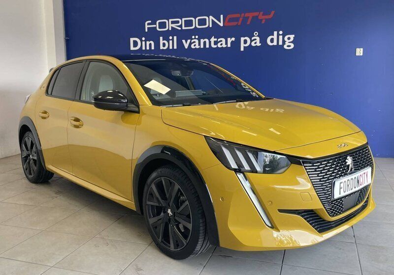 Gul Begagnad 2021 Peugeot 208 GT-line Halvkombi | 269 900 kr (Dyr) - Bild 1/4