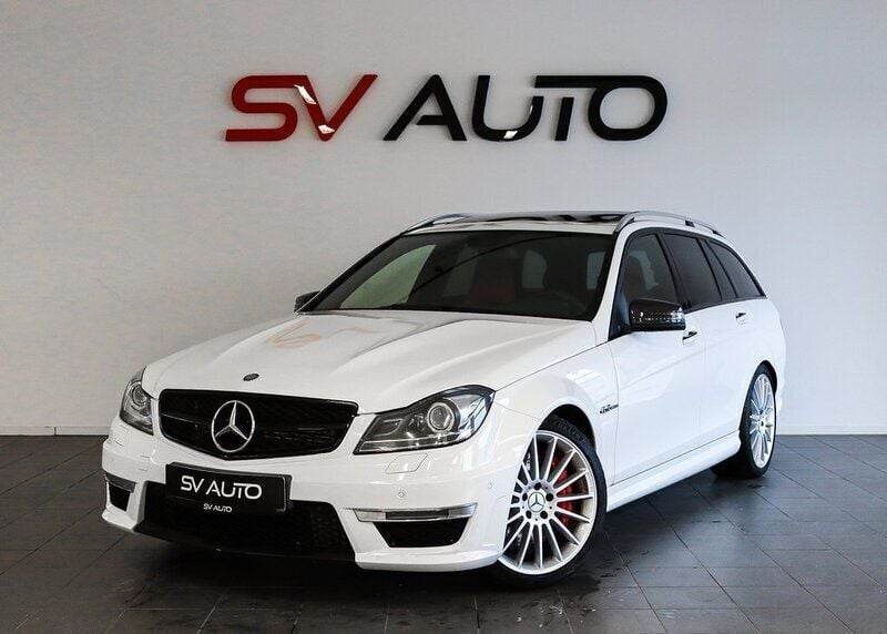 Vit Begagnad 2013 Mercedes C63 AMG AMG Kombi | 449 900 kr (Marknadspris) - Bild 1/4