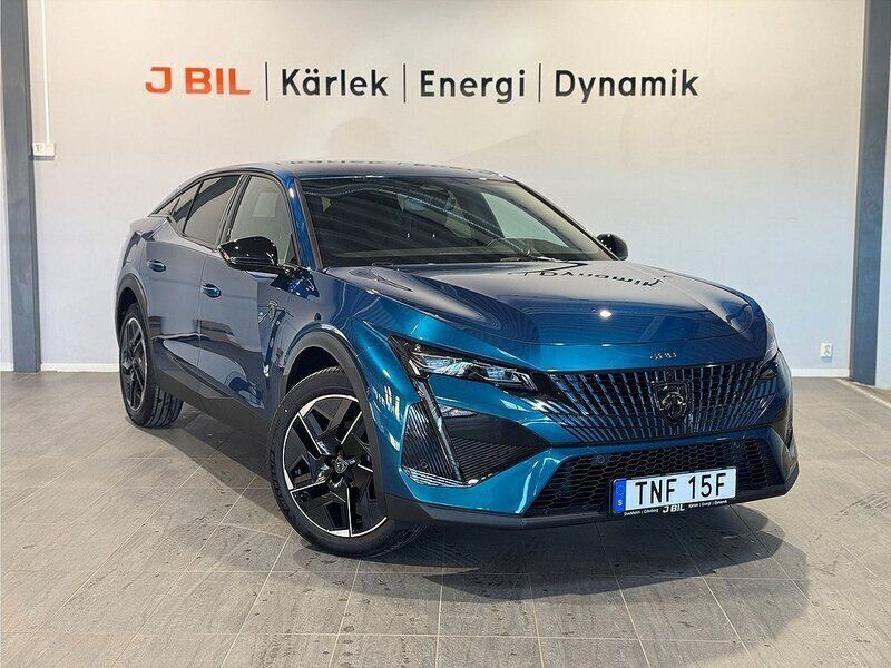 Blå (blå obsession) Ny 2024 Peugeot 408 Sedan | 349 900 kr (Marknadspris) - Bild 1/4