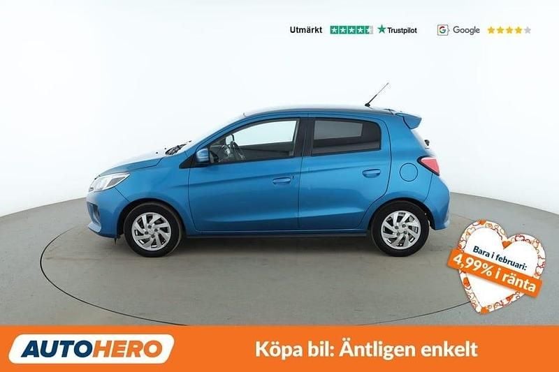 Begagnad Mitsubishi Space Star 80 HK (58 kW) 2020 Blå Halvkombi