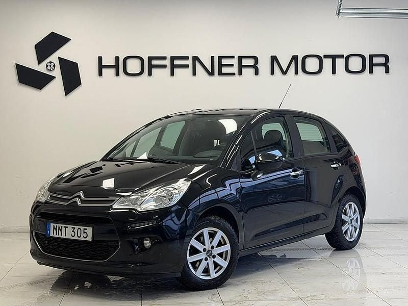 Begagnad Citroën C3 PureTech 82 HK (60 kW) 2015 Svart Halvkombi