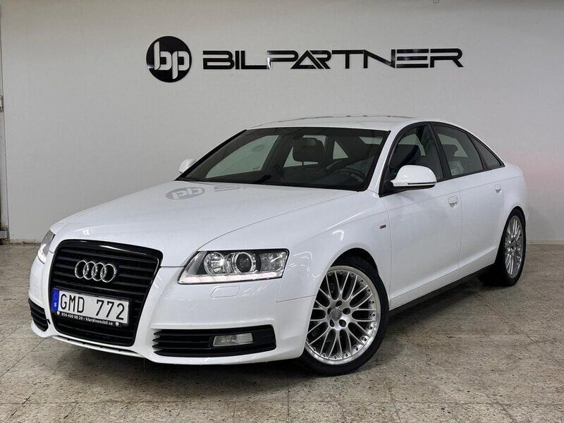 Vit Begagnad 2009 Audi A6 S-Line Sedan | 94 900 kr (Dyr) - Bild 1/4