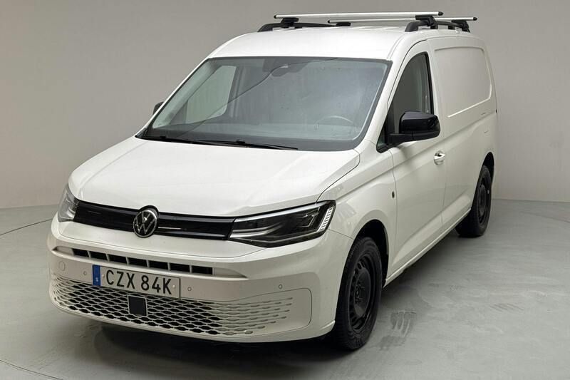Vit Begagnad 2021 VW Caddy Minibuss | 200 000 kr (Marknadspris) - Bild 1/4
