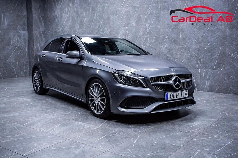 Mörkgrå Begagnad 2017 Mercedes A180 AMG Halvkombi | 148 800 kr (Dyr) - Bild 1/4