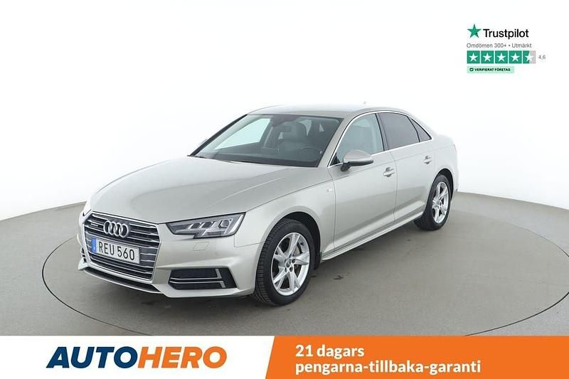 Silver Begagnad 2016 Audi A4 Sport Sedan | 228 000 kr (Marknadspris) - Bild 1/4