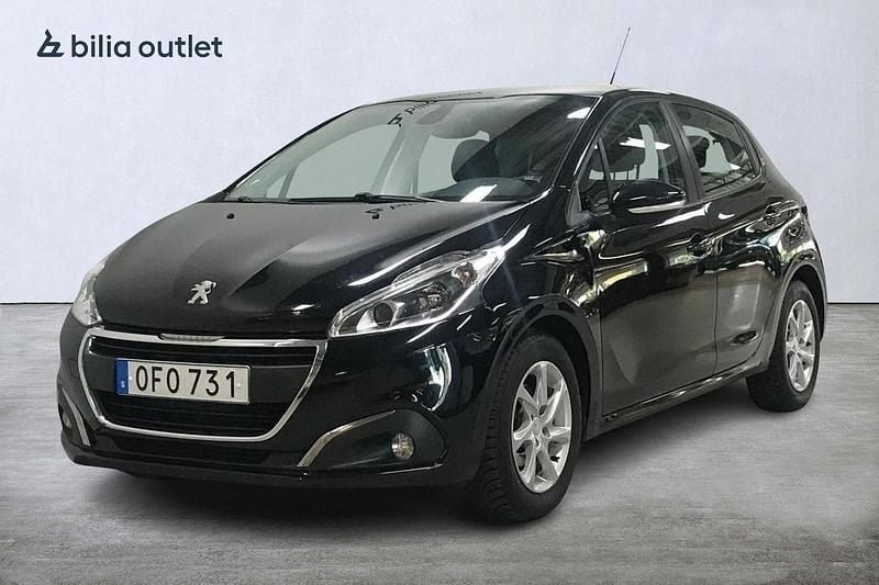Svart Begagnad 2016 Peugeot 208 Halvkombi | 64 900 kr (Marknadspris) - Bild 1/4