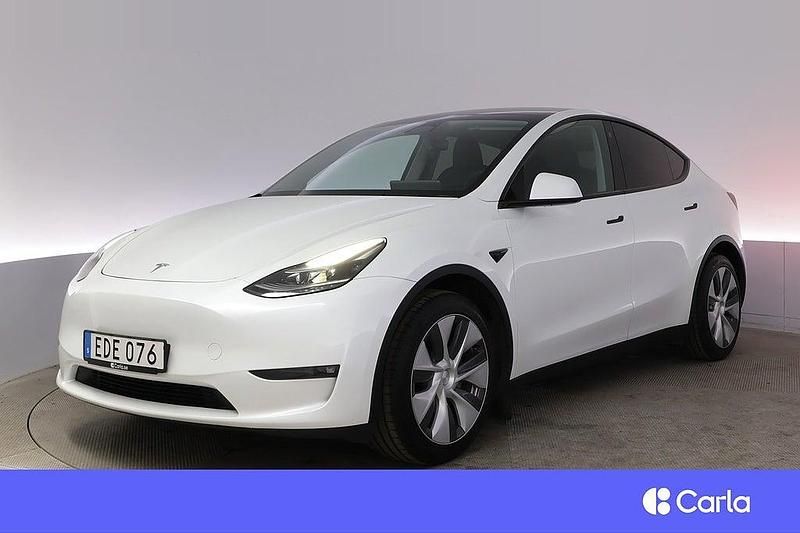 Vit Begagnad 2023 Tesla Model Y Long Range AWD SUV | 394 900 kr (Marknadspris) - Bild 1/4