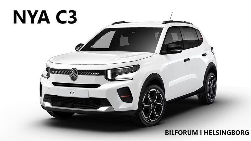 Vit Ny 2025 Citroën C3 First Halvkombi | 219 900 kr (Dyr) - Bild 1/4