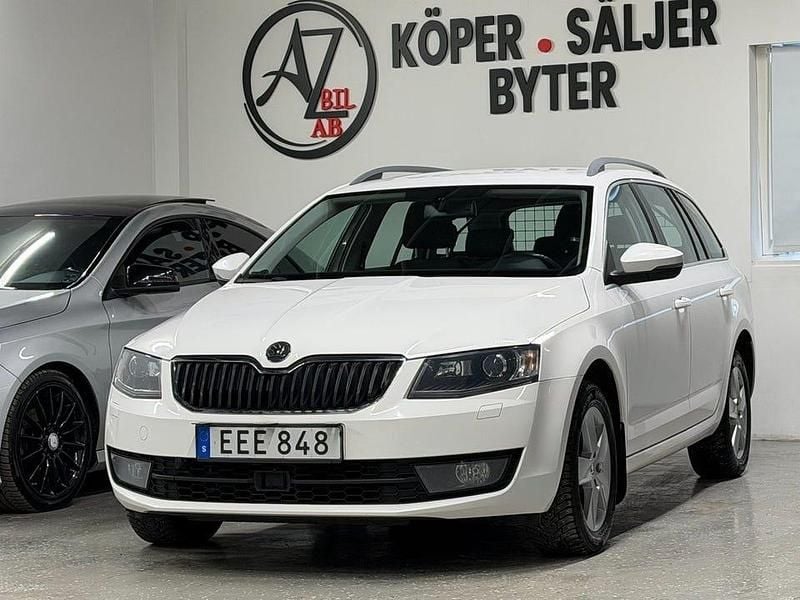 Begagnad Skoda Octavia Ambition 105 HK (77 kW) 2014 Vit Halvkombi