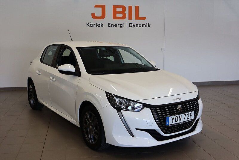 Vit Begagnad 2021 Peugeot 208 Active Halvkombi | 159 900 kr (Marknadspris) - Bild 1/4