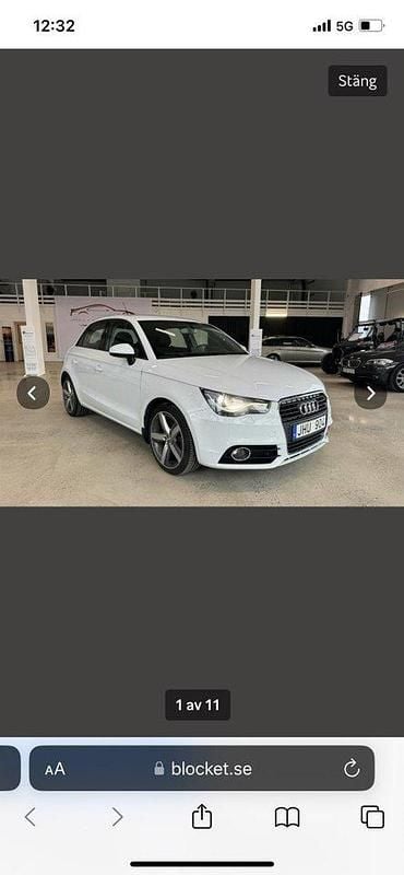 Vit Begagnad 2012 Audi A1 Sportback Halvkombi | 119 000 kr (Marknadspris) - Bild 1/4