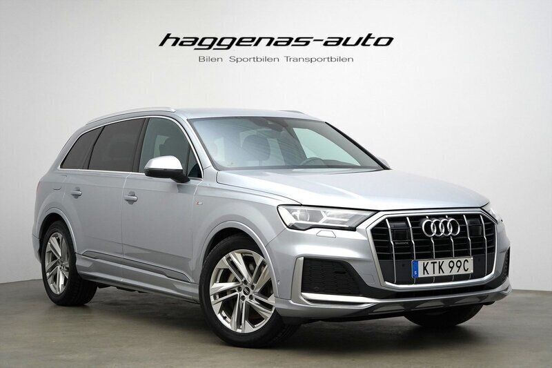 Silver Begagnad 2021 Audi Q7 S-Line SUV | 539 000 kr - Bild 1/4
