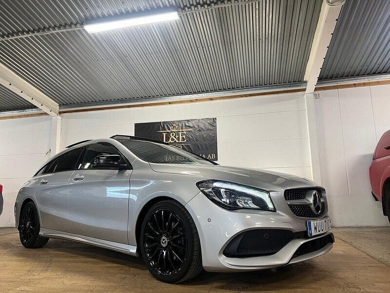 Silver Begagnad 2018 Mercedes CLA200 Shooting Brake AMG Kombi | 199 900 kr (Marknadspris) - Bild 1/4