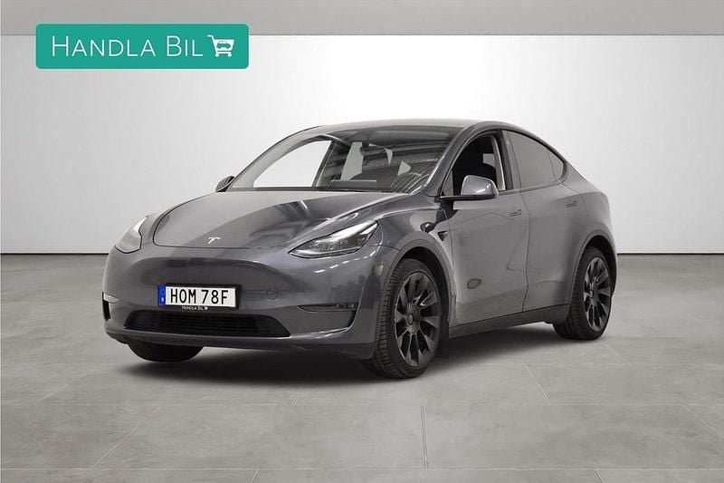 Grå Begagnad 2021 Tesla Model Y Long Range AWD SUV | 339 900 kr (Marknadspris) - Bild 1/4