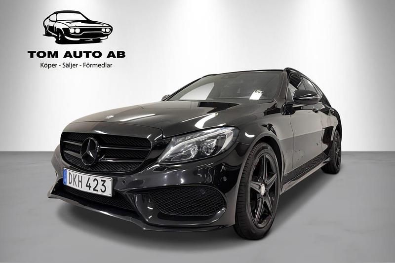 Svart Begagnad 2015 Mercedes C220 AMG line Kombi | 259 900 kr (Dyr) - Bild 1/4