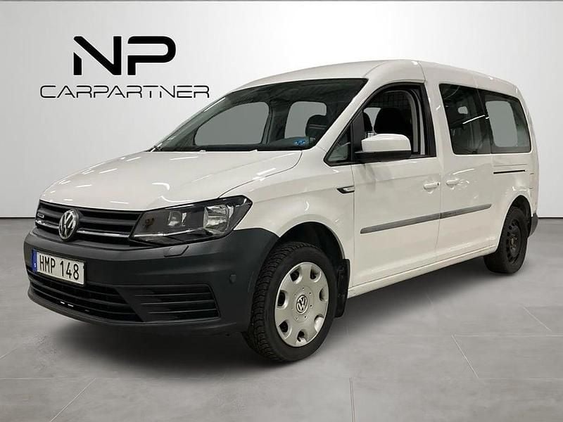 Vit Begagnad 2017 VW Caddy Maxi Life Minibuss | 129 900 kr (Marknadspris) - Bild 1/4