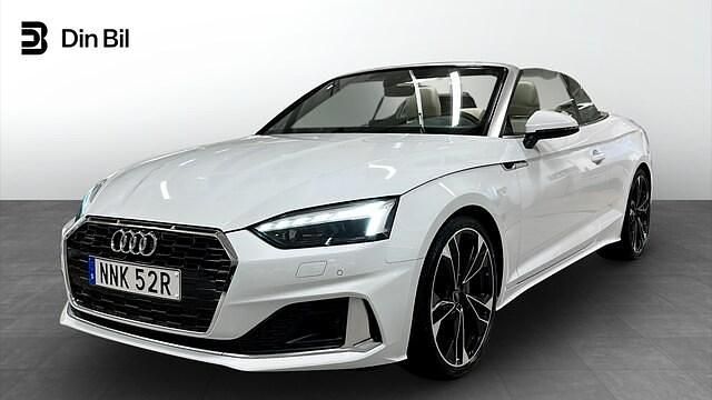 Vit (glaciärvit metallic) Begagnad 2021 Audi A5 Cabriolet Proline Cab | 449 000 kr - Bild 1/4