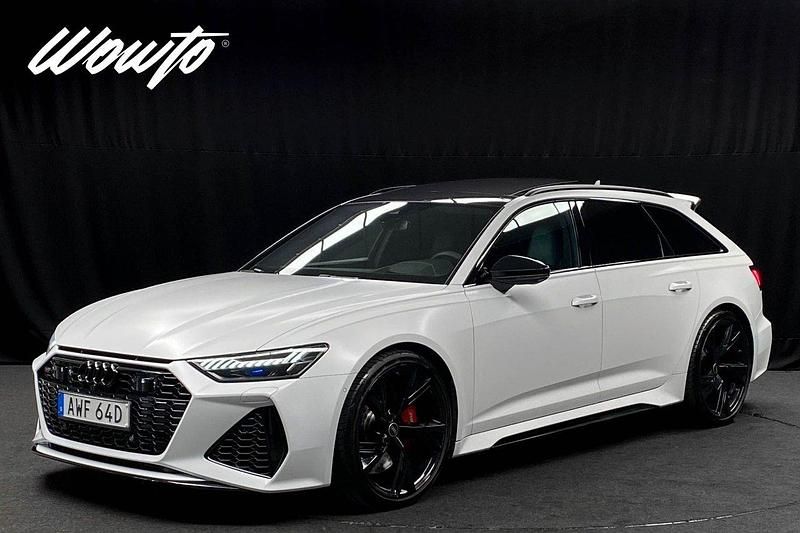 Vit Begagnad 2022 Audi RS6 Advanced Kombi | 1 149 800 kr (Marknadspris) - Bild 1/3