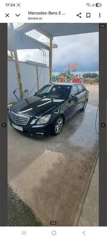 Svart Begagnad 2010 Mercedes E350 Avantgarde Sedan | 68 000 kr (Marknadspris) - Bild 1/4