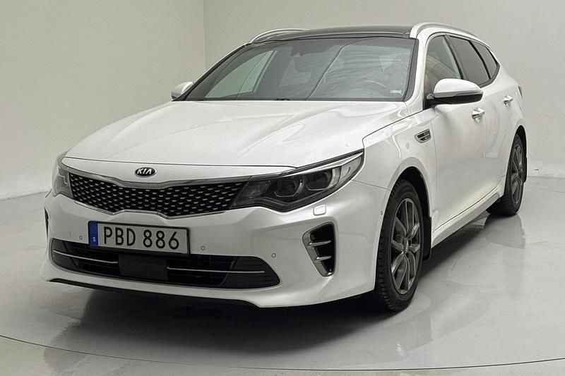 Begagnad Kia Optima GT-Line 141 HK (103 kW) 2017 Vit Kombi