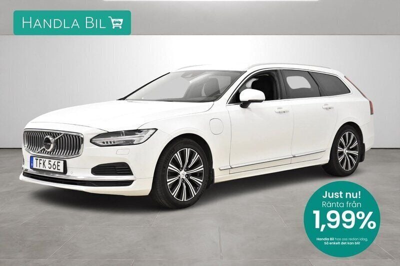 Vit Begagnad 2021 Volvo V90 Inscription Kombi | 299 800 kr (Superpris) - Bild 1/3