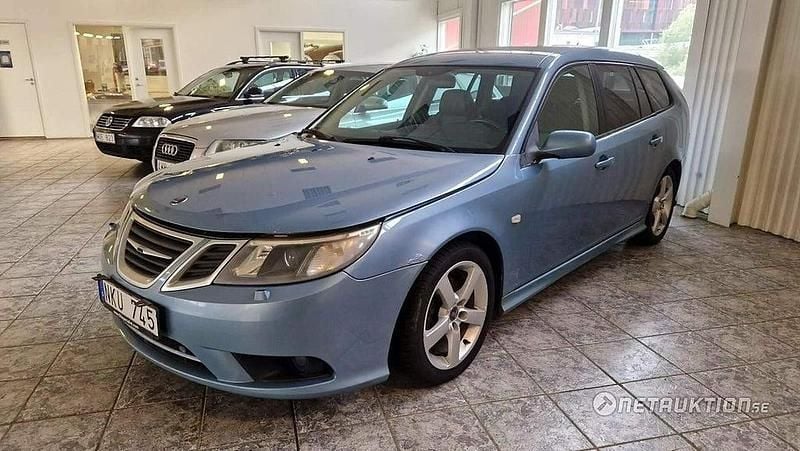 Blå Begagnad 2008 Saab 9-3 Vector Kombi | 20 000 kr (Bra pris) - Bild 1/4