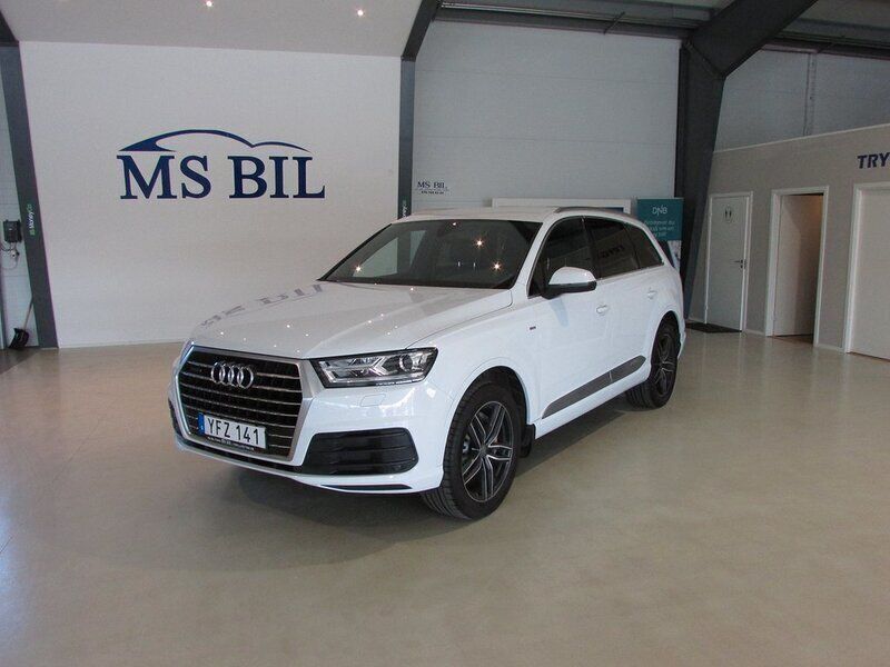 Vit Begagnad 2016 Audi Q7 S-Line SUV | 379 000 kr (Marknadspris) - Bild 1/4