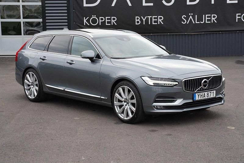 Grå (osmium grey metallic) Begagnad 2017 Volvo V90 Inscription Kombi | 259 000 kr (Marknadspris) - Bild 1/4