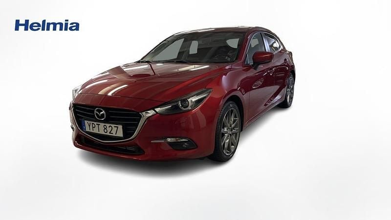 Röd Begagnad 2017 Mazda 3 Inclusive Halvkombi | 179 900 kr (Lite dyr) - Bild 1/4
