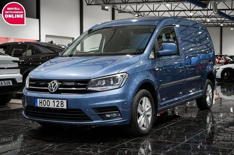 Blå Begagnad 2020 VW Caddy Maxi Minibuss | 229 503 kr (Marknadspris) - Bild 1/4
