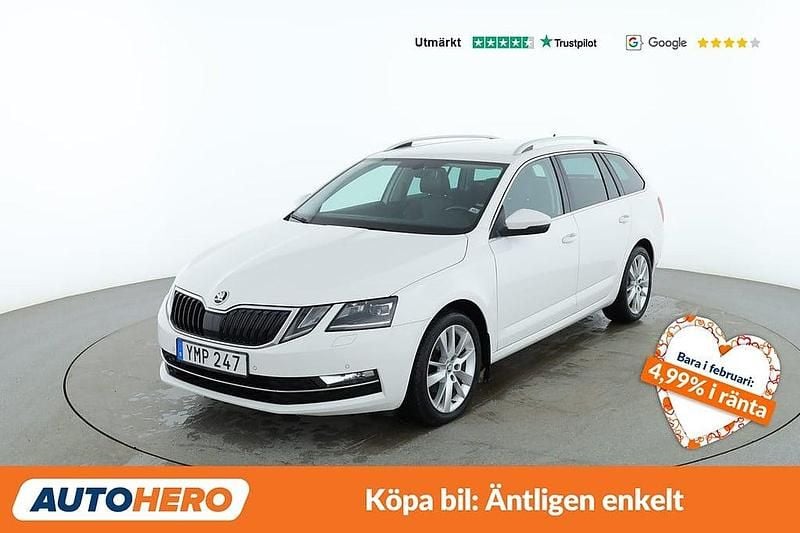 Vit Begagnad 2017 Skoda Octavia Style Kombi | 125 000 kr (Marknadspris) - Bild 1/4