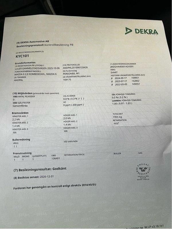 Svart Begagnad 2011 Mazda 6 Inclusive Halvkombi | 60 000 kr (Marknadspris) - Bild 1/4