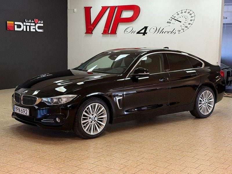 Svart Begagnad 2014 BMW 420 Gran Coupé Luxury Line Sportkupé | 209 800 kr (Marknadspris) - Bild 1/4