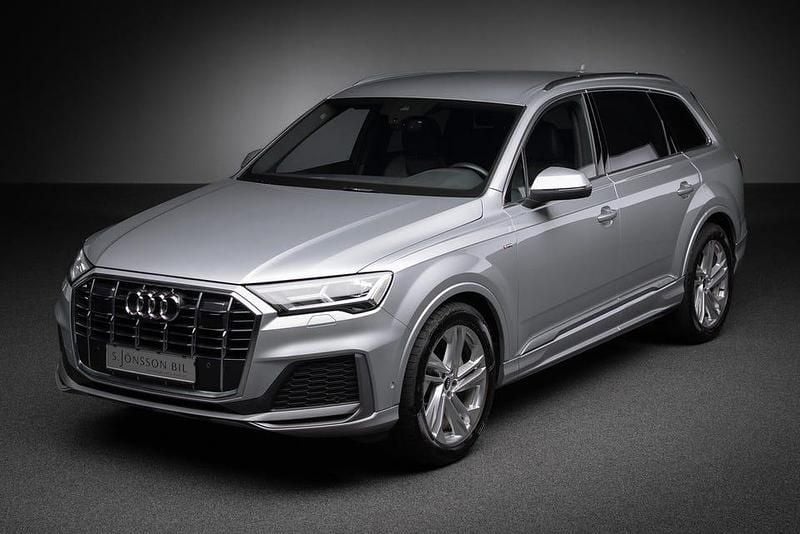 Silver metallic Begagnad 2022 Audi Q7 S-Line SUV | 579 000 kr (Bra pris) - Bild 1/4