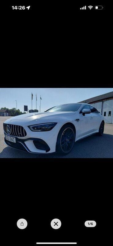 Vit Begagnad 2021 Mercedes AMG GT 43 AMG Sportkupé | 800 000 kr (Superpris) - Bild 1/4