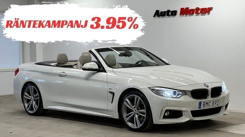 Vit Begagnad 2015 BMW 428 M Sport Cab | 269 900 kr (Lite dyr) - Bild 1/3