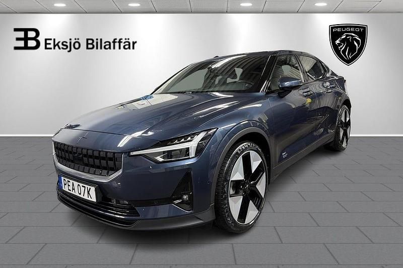 Blåmetallic Begagnad 2022 Polestar 2 Pilot Halvkombi | 309 500 kr (Superpris) - Bild 1/4