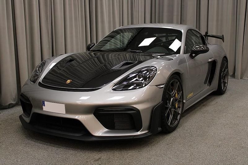 Silver (gt silver metallic) Begagnad 2024 Porsche 718 Cayman GT4 Sportkupé | 1 849 000 kr (Lite dyr) - Bild 1/4