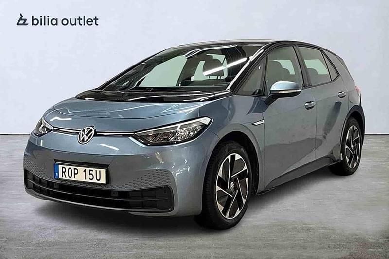 Begagnad VW ID.3 Pro Performance 150 kW (204 HK) 2021 Blå Halvkombi